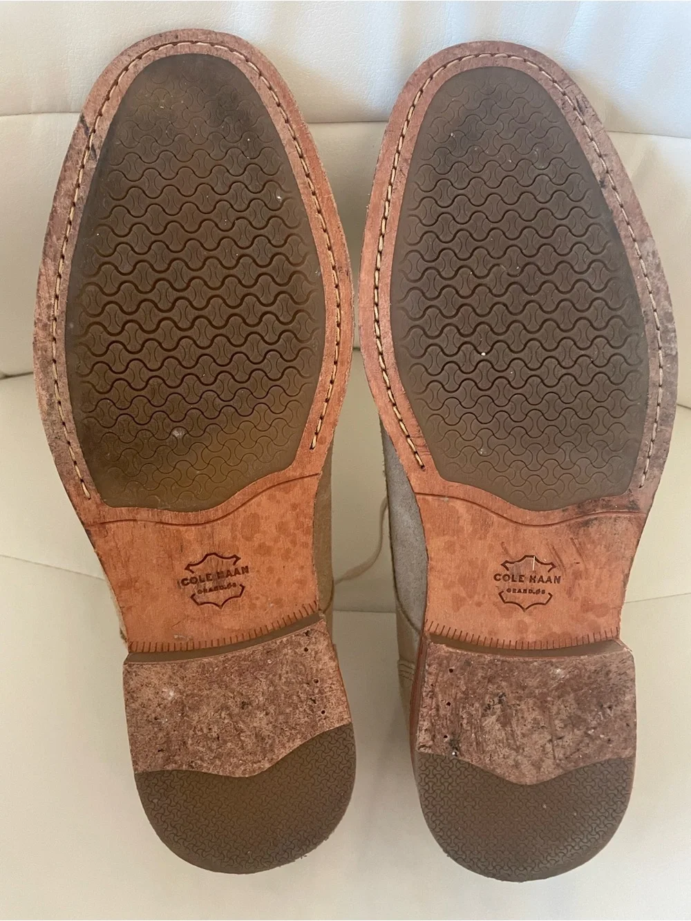 Cole Haan Men's Suede Lace-Up Derby Shoes - Tan 11.5